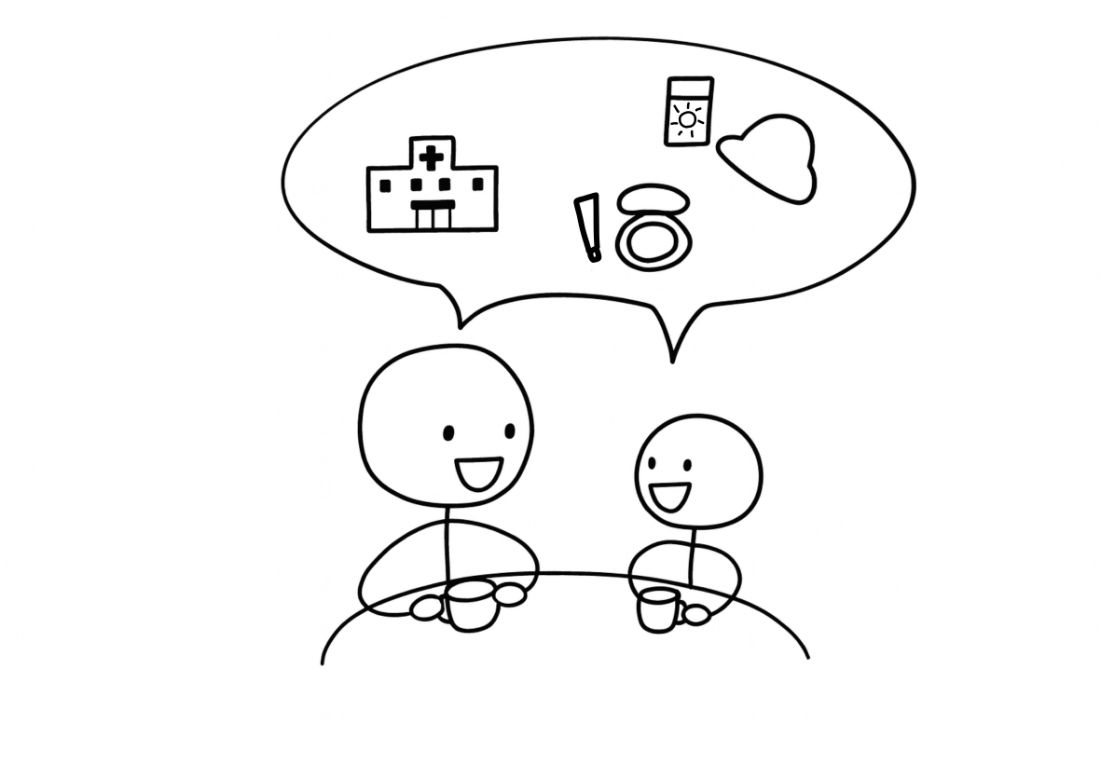 「家族との話し合い」のイラスト