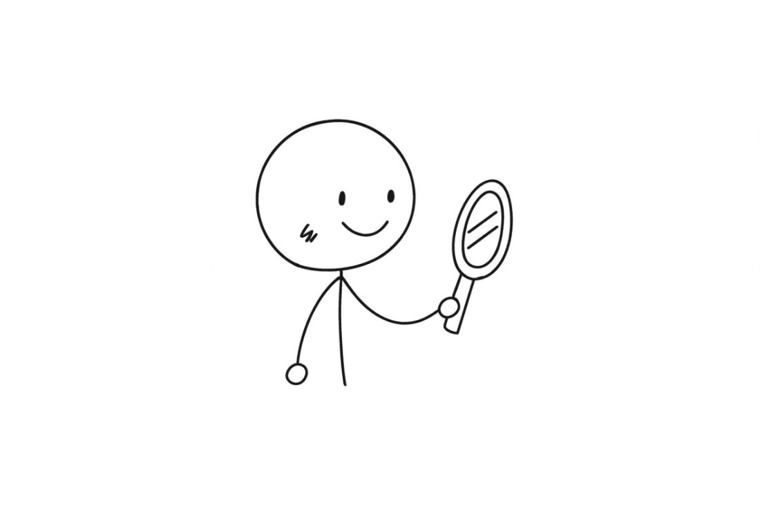 「赤みチェック」のイラスト