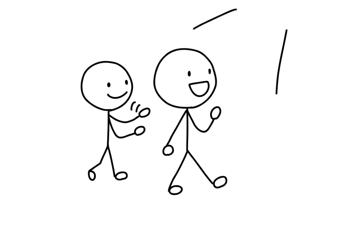 「やりたいことの後押し」のイラスト